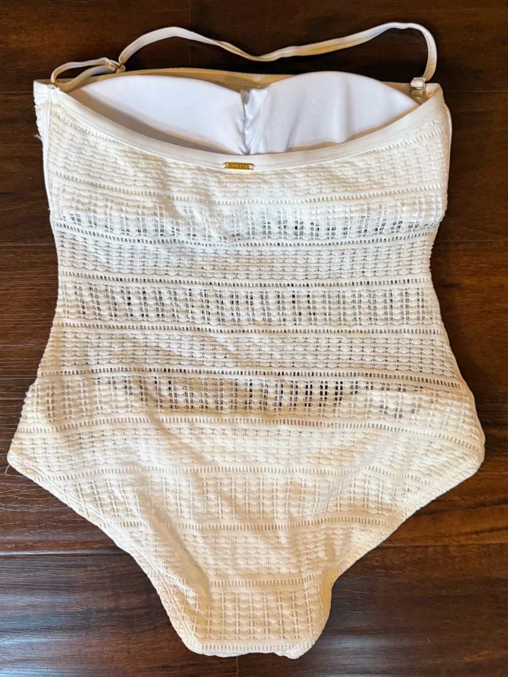 Anne Cole Crochet One Piece Swimsuit size 12 - Picture 3 of 4
